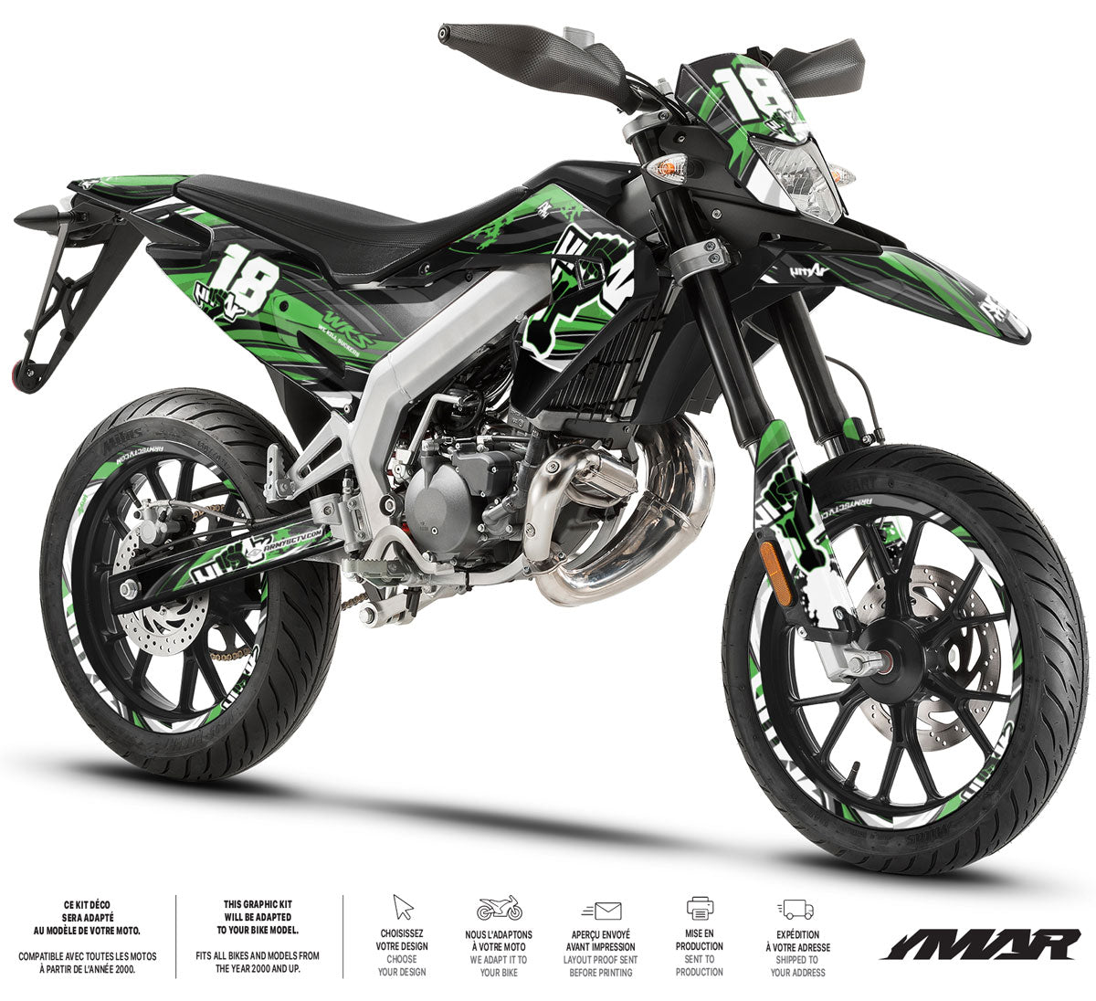 Dekor kit Aprilia SX 50cc 2018-2025 Army Freedom