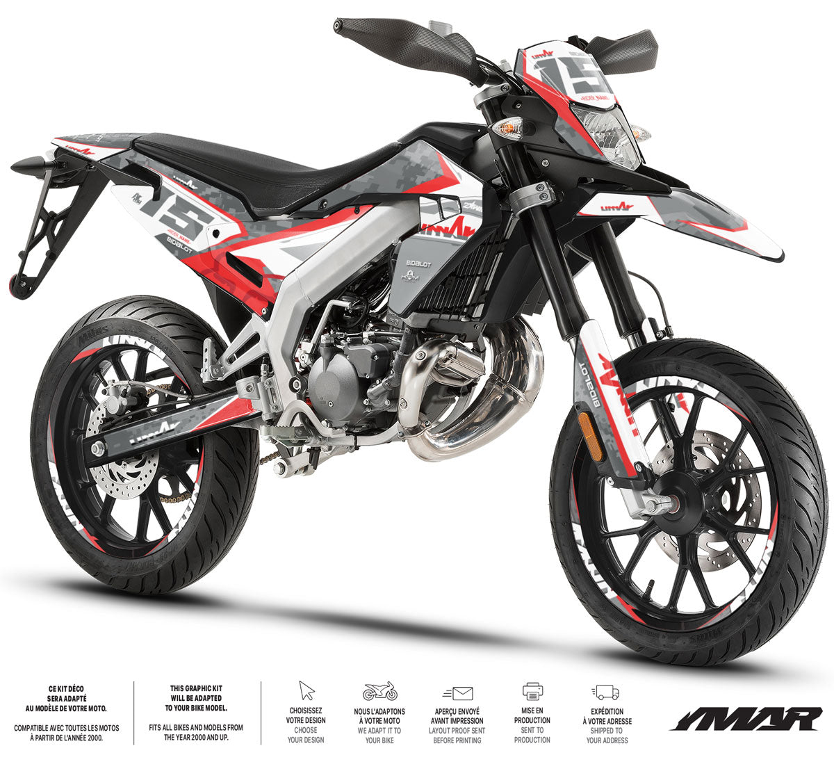 Dekor kit Aprilia SX 50cc 2018-2025 Army Fuzion