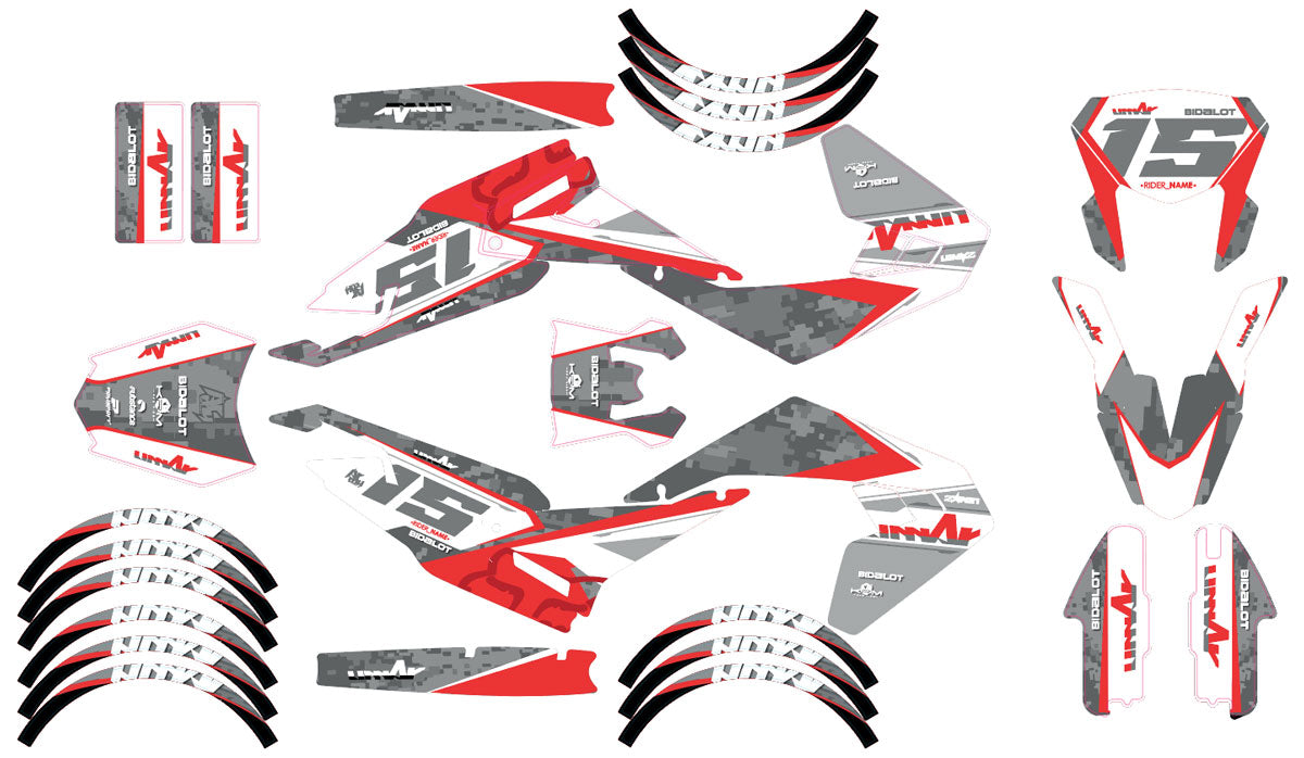 Dekor kit Aprilia SX 50cc 2018-2025 Army Fuzion