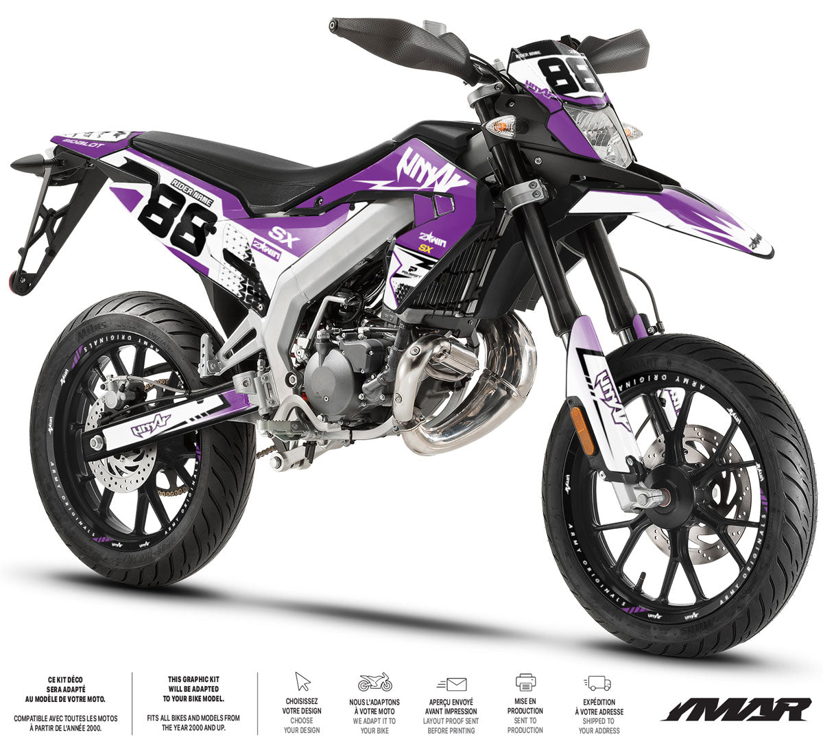 Dekor kit Motorrad 50cc Army Legacy - Kompatibel mit Aprilia SX/RX 2018-2025