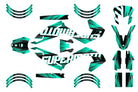 Kit déco moto 50cc Magix - Compatible avec Aprilia SX/RX 2018-2025, stickers avec design agressif en vert et noir.