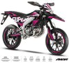Kit déco moto 50cc Magix - Compatible avec Aprilia SX/RX 2018-2025 sur une moto supermotard avec design audacieux.
