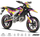 Dekor kit Motorrad 50cc Prem Grafix – Kompatibel mit Aprilia SX/RX 2018–2025, kühnes Design auf Supermoto-Motorrad.