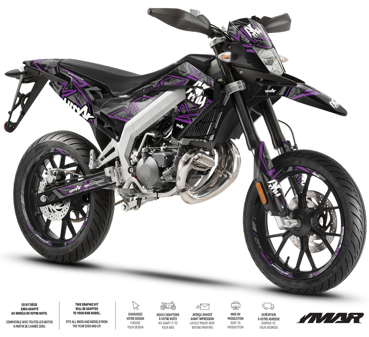 Graphic decals Aprilia SX 50 Army Redrum - Customized 50cc