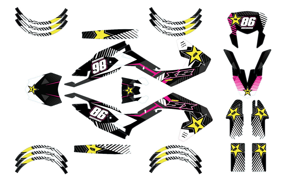 Dekor kit Aprilia SX 50cc 2018-2025 Rockstar