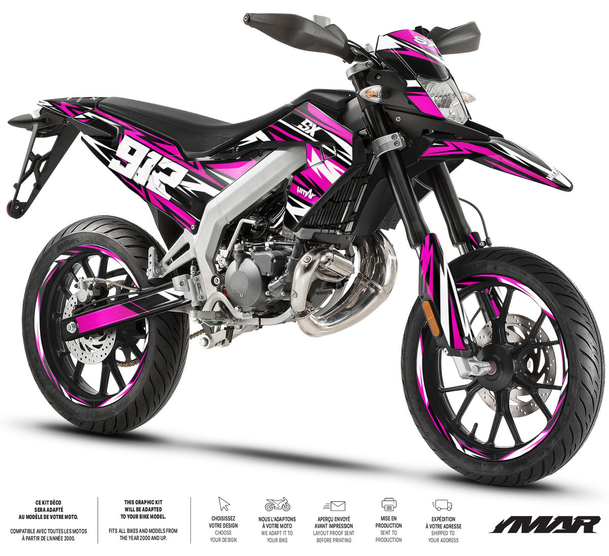 Dekor kit Motorrad 50cc Skyprem - Kompatibel mit Aprilia SX/RX 2018-2025