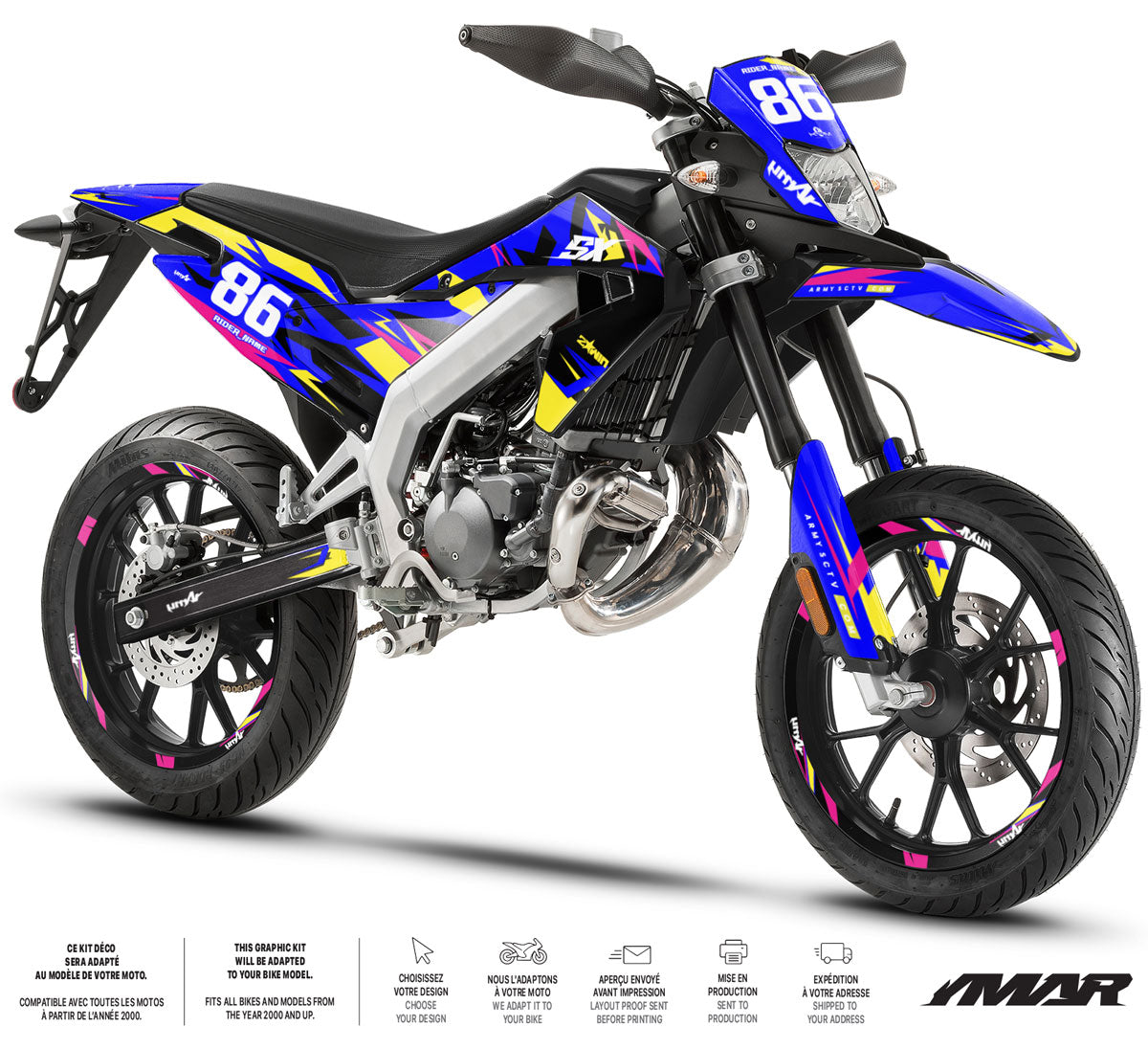 Tacker Army Deko-set 50cc Aprilia SX (2018-2025) Army Tacker - Erstellen Sie ein ...