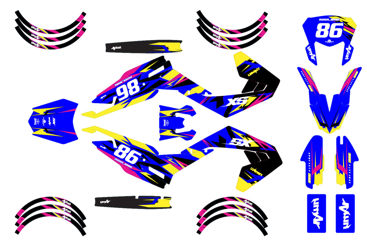 Dekor kit Motorrad 50cc Army Tacker - Kompatibel mit Aprilia SX/RX 2018-2025