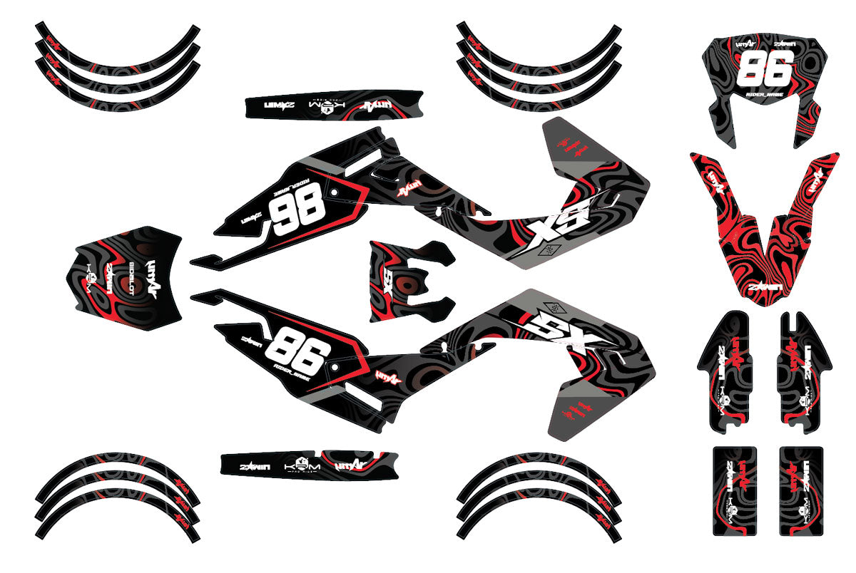 Dekor kit Aprilia SX 50cc 2018-2025 Army Waves