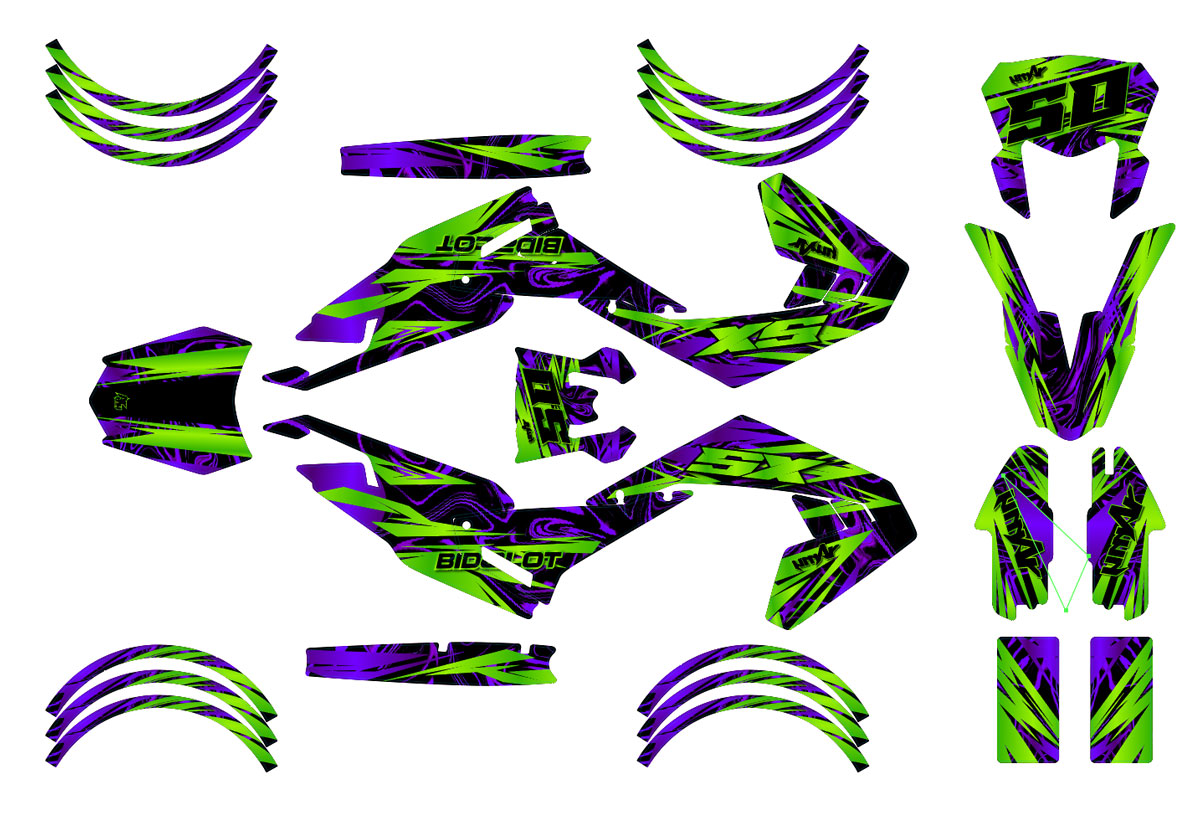 Graphic decals Aprilia SX 50cc 2018-2025 Zontix – armysctv