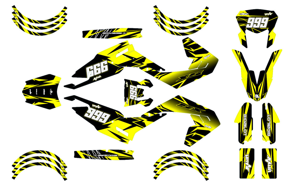 Dekor kit Motorrad 50cc Achte - Kompatibel mit Aprilia SX/RX 2018-2025