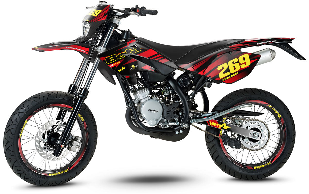 Kit pegatinas Beta RR 50 Motard 2006-2010 Lluvia loca | pegatinas para moto | personalización 50cc | armysctv