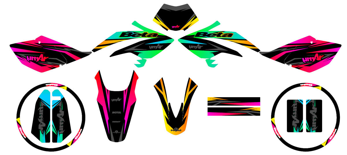 Kit pegatinas Beta RR 50 Motard 2006-2010 Eclipse | pegatinas para moto | personalización 50cc | armysctv