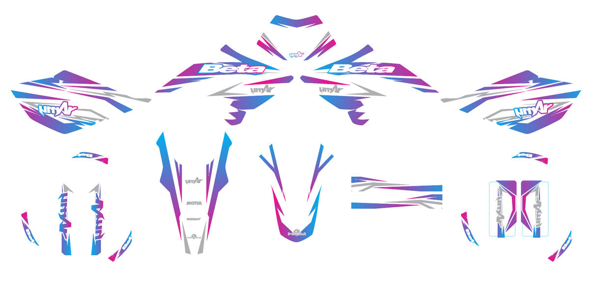Kit pegatinas Beta RR 50 Motard 2006-2010 Eclipse | pegatinas para moto | personalización 50cc | armysctv