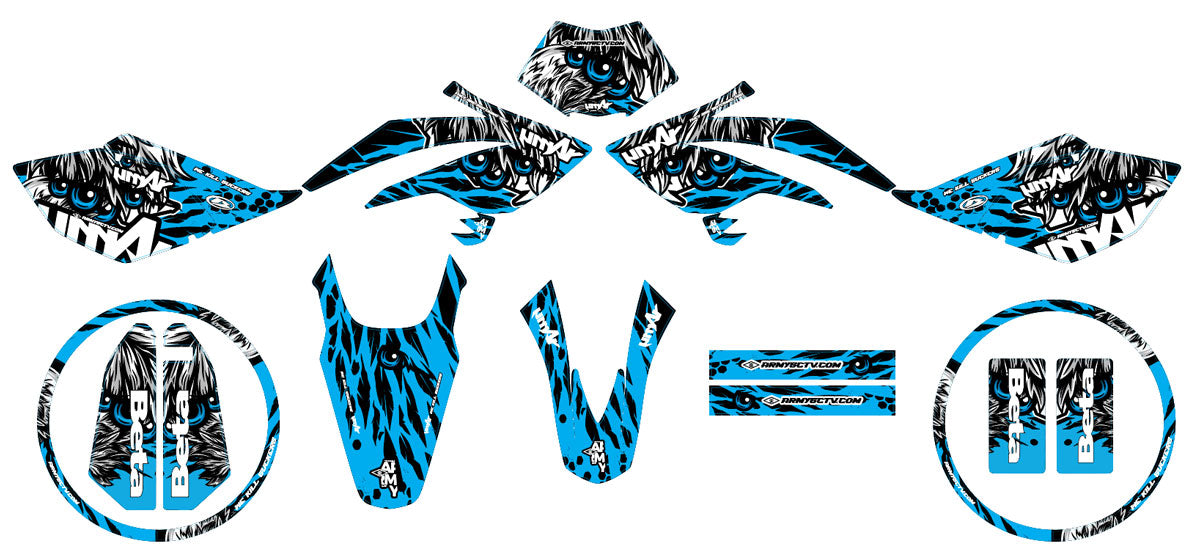 Kit pegatinas Beta RR 50 Motard 2006-2010 Ojos | pegatinas para moto | personalización 50cc | armysctv
