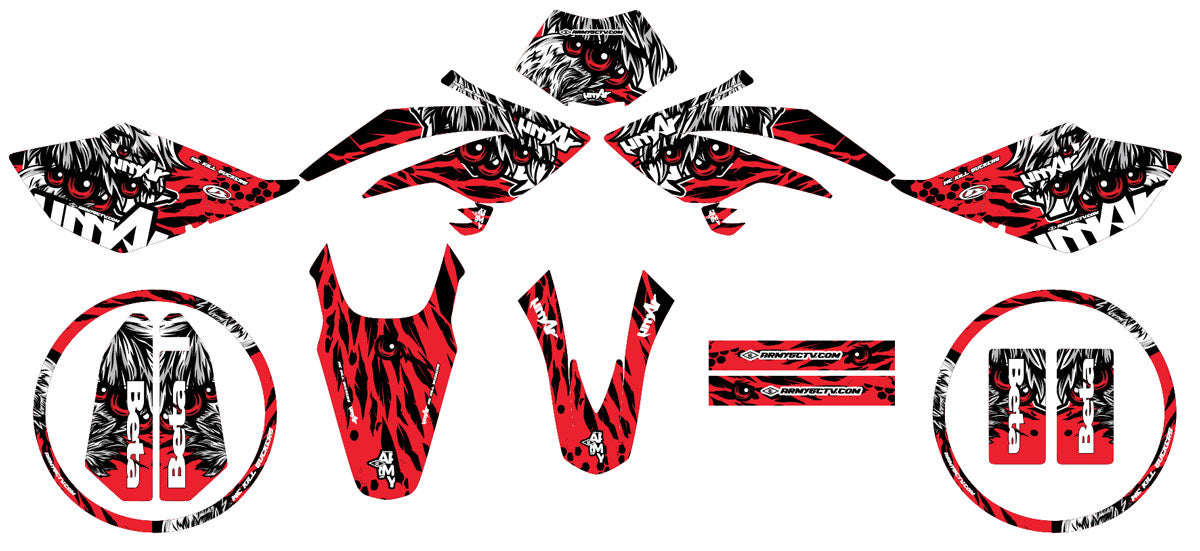 Kit pegatinas Beta RR 50 Motard 2006-2010 Ojos | pegatinas para moto | personalización 50cc | armysctv