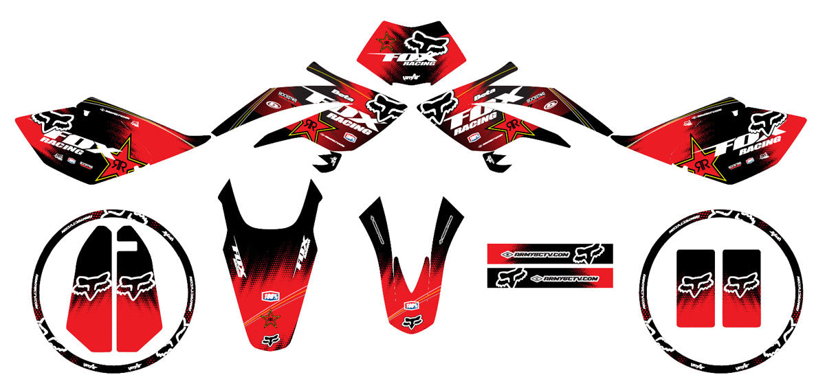 Kit pegatinas Beta RR 50 Motard 2006-2010 Ejército Zorro | pegatinas moto | personalización 50cc | armysctv