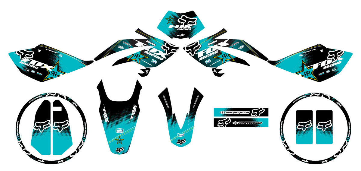 Kit pegatinas Beta RR 50 Motard 2006-2010 Ejército Zorro | pegatinas moto | personalización 50cc | armysctv
