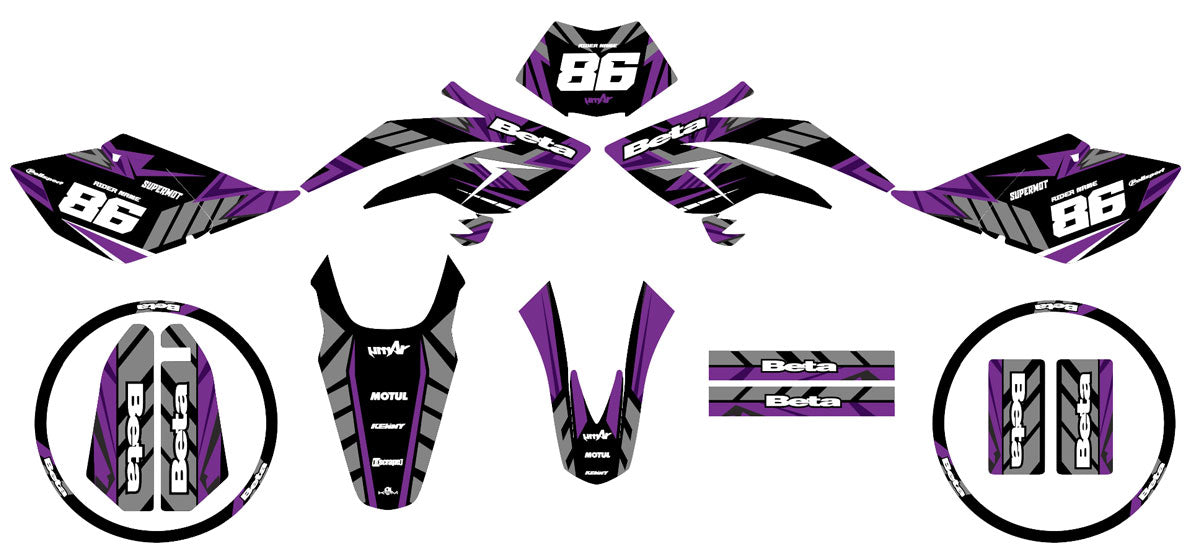 Kit pegatinas Beta RR 50 Motard 2006-2010 Escarcha | pegatinas para moto | personalización 50cc | armysctv