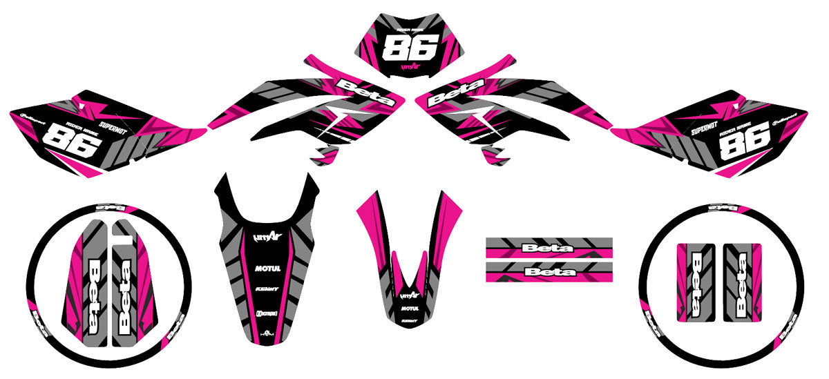 Kit pegatinas Beta RR 50 Motard 2006-2010 Escarcha | pegatinas para moto | personalización 50cc | armysctv