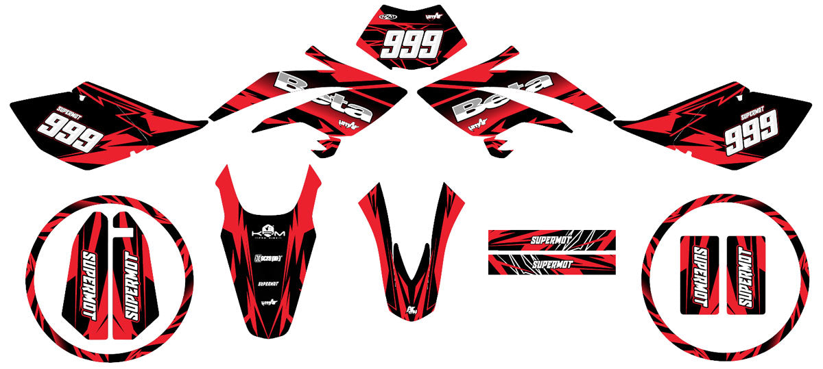 Kit pegatinas Beta RR 50 Motard 2006-2010 Ejército octavo | pegatinas para moto | personalización 50cc | armysctv