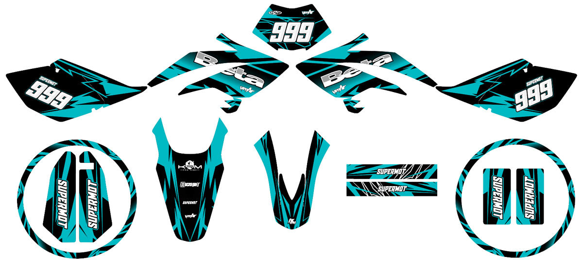 Kit pegatinas Beta RR 50 Motard 2006-2010 Ejército octavo | pegatinas para moto | personalización 50cc | armysctv