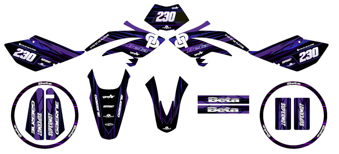 Kit déco 50cc Beta RR 2006-2010 D'or et de platine