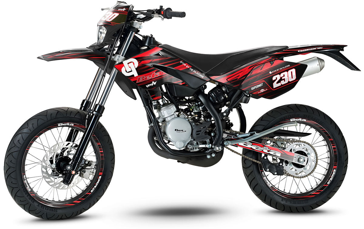 Kit pegatinas Beta RR 50 Motard 2006-2010 de oro y platino | pegatinas para moto | personalización 50cc | armysctv