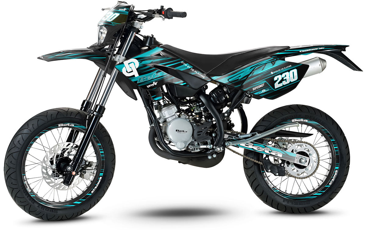 Kit pegatinas Beta RR 50 Motard 2006-2010 de oro y platino | pegatinas para moto | personalización 50cc | armysctv