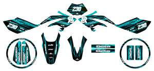 Kit déco Beta RR 50 Motard 2006-2010 D'or et de platine | autocollants moto | personnalisation 50cc | armysctv