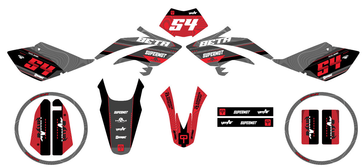 Kit pegatinas 50cc Beta RR 2006-2010 Quake | pegatinas para moto | personalización 50cc | armysctv