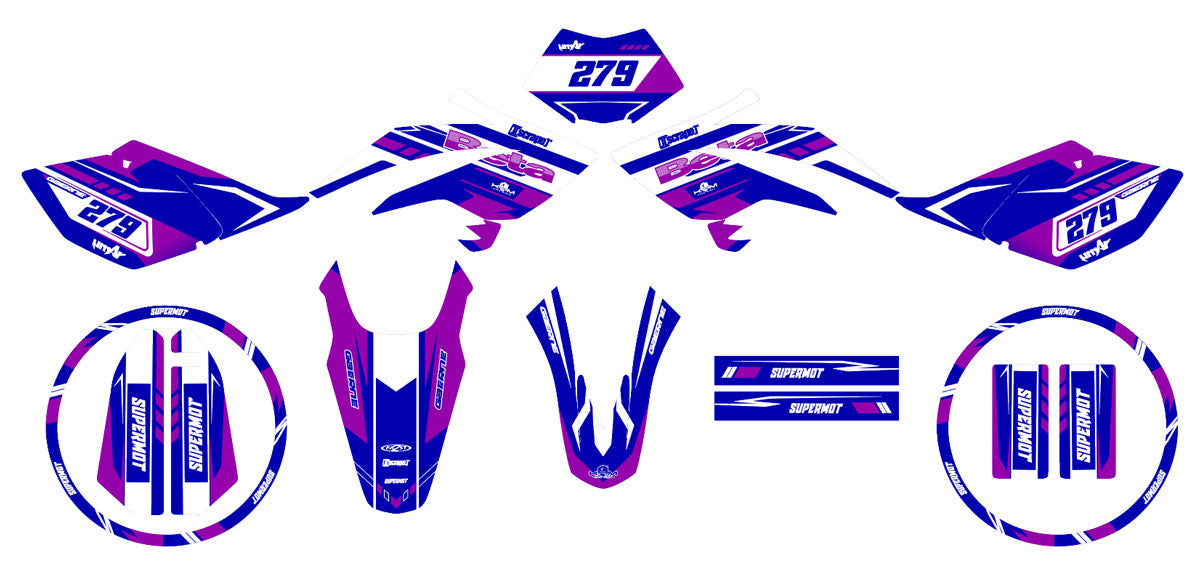 Kit pegatinas Beta RR 50 Motard 2006-2010 Skynine | pegatinas para moto | personalización 50cc | armysctv