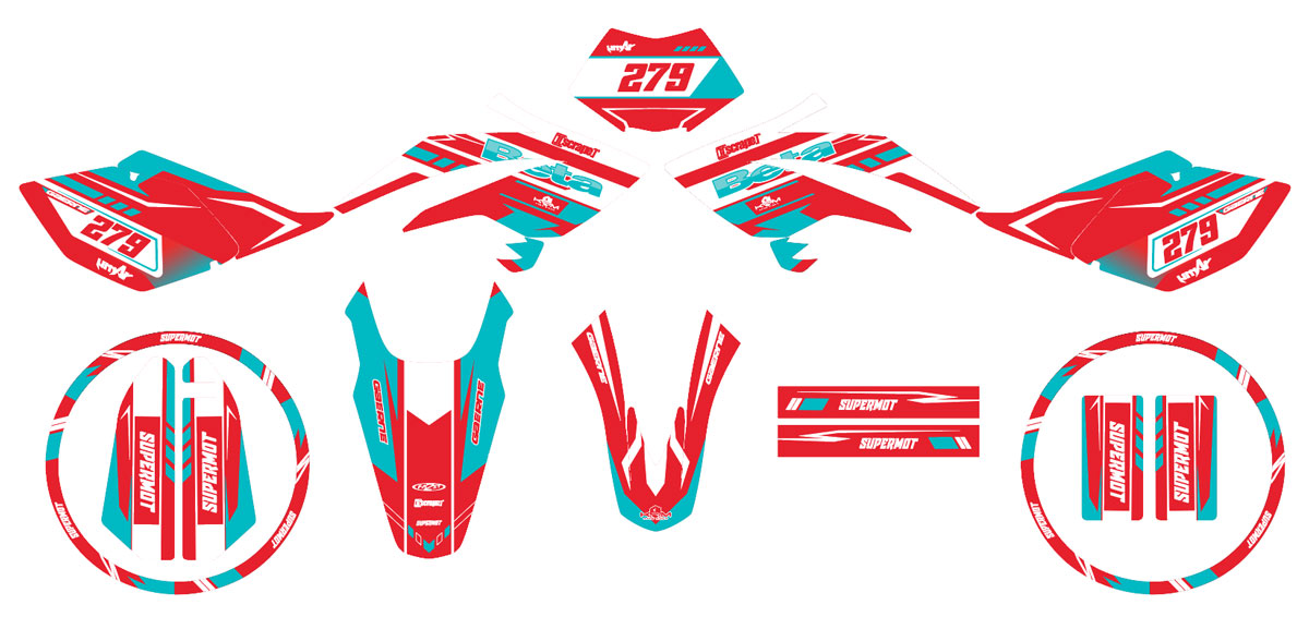 Kit pegatinas Beta RR 50 Motard 2006-2010 Skynine | pegatinas para moto | personalización 50cc | armysctv