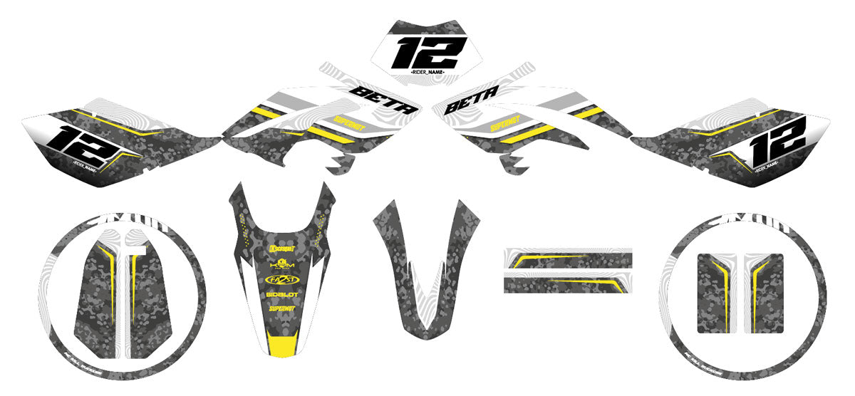 Kit de decoración Beta RR 50 Motard 2006-2010 Guerra | pegatinas para moto | personalización 50cc | armysctv