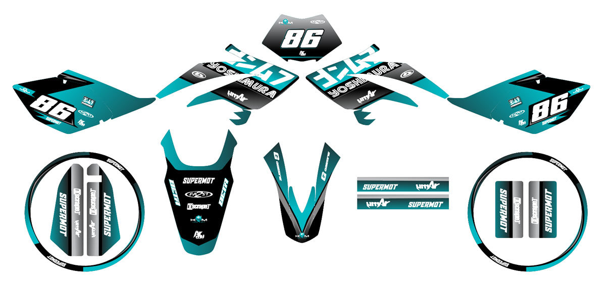 Kit pegatinas Beta RR 50 Motard 2006-2010 Yoshi | pegatinas para moto | personalización 50cc | armysctv