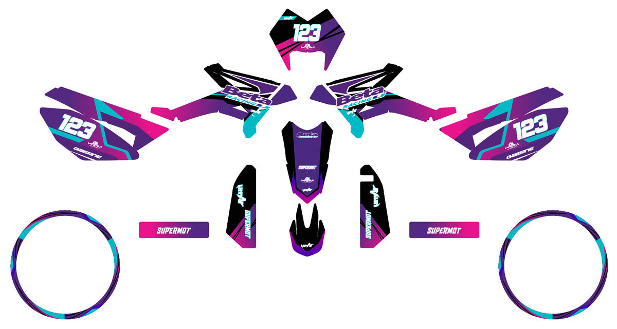 Kit déco Beta RR 50 Motard 2011-2020 Artisse | autocollants moto | personnalisation 50cc | armysctv