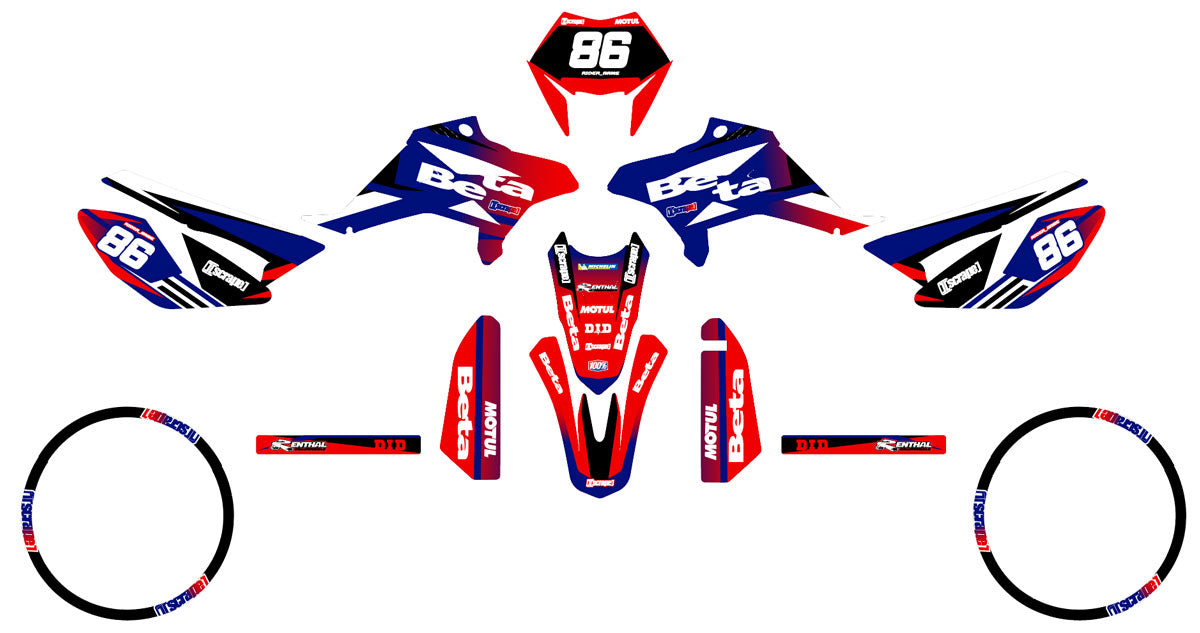 Dekor kit Beta RR 50 Motard 2011-2020 Blast | Motorradaufkleber | Personalisierung 50cc | armysctv