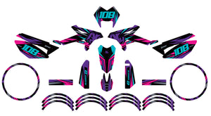 Deko-sett Beta RR 50 Motard 2011-2020 Electrify | motorsykkelklistremerker | tilpasning 50cc | armysctv