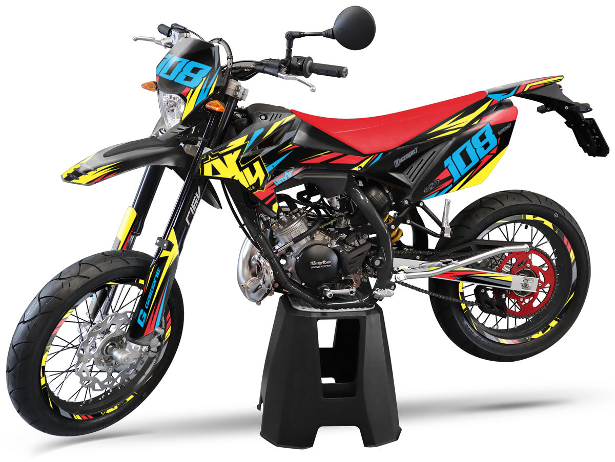 Dekor kit Beta RR 50 Motard 2011-2020 Electrify | Motorradaufkleber | Personalisierung 50cc | armysctv