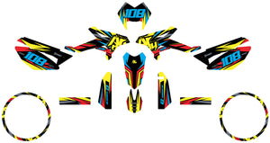 Deko-sett Beta RR 50 Motard 2011-2020 Electrify | motorsykkelklistremerker | tilpasning 50cc | armysctv