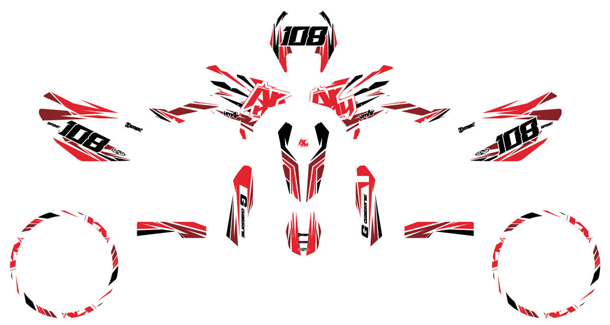 Dekor kit Beta RR 50 Motard 2011-2020 Electrify | Motorradaufkleber | Personalisierung 50cc | armysctv
