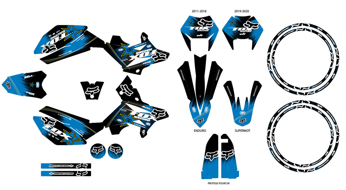 Kit pegatinas Beta RR 50cc Racing 2011-2020 Ejército Zorro | pegatinas para moto | personalización 50cc | armysctv