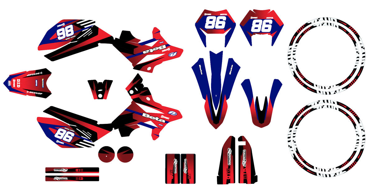 Kit pegatinas Beta RR 50cc Racing 2011-2020 Blast | pegatinas para moto | personalización 50cc | armysctv