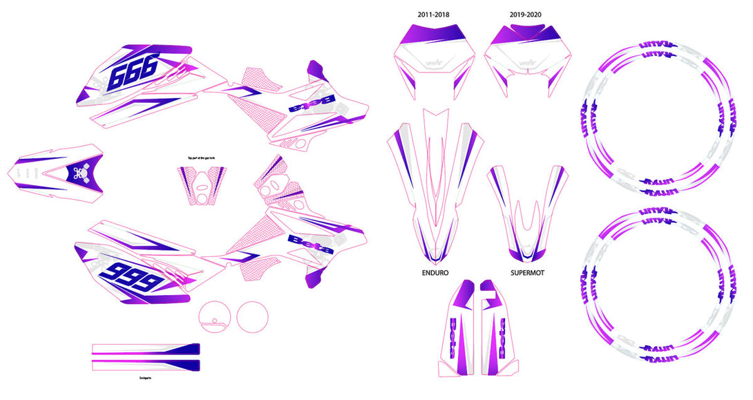 Kit déco Beta RR 50cc Racing 2011-2020 Cold style