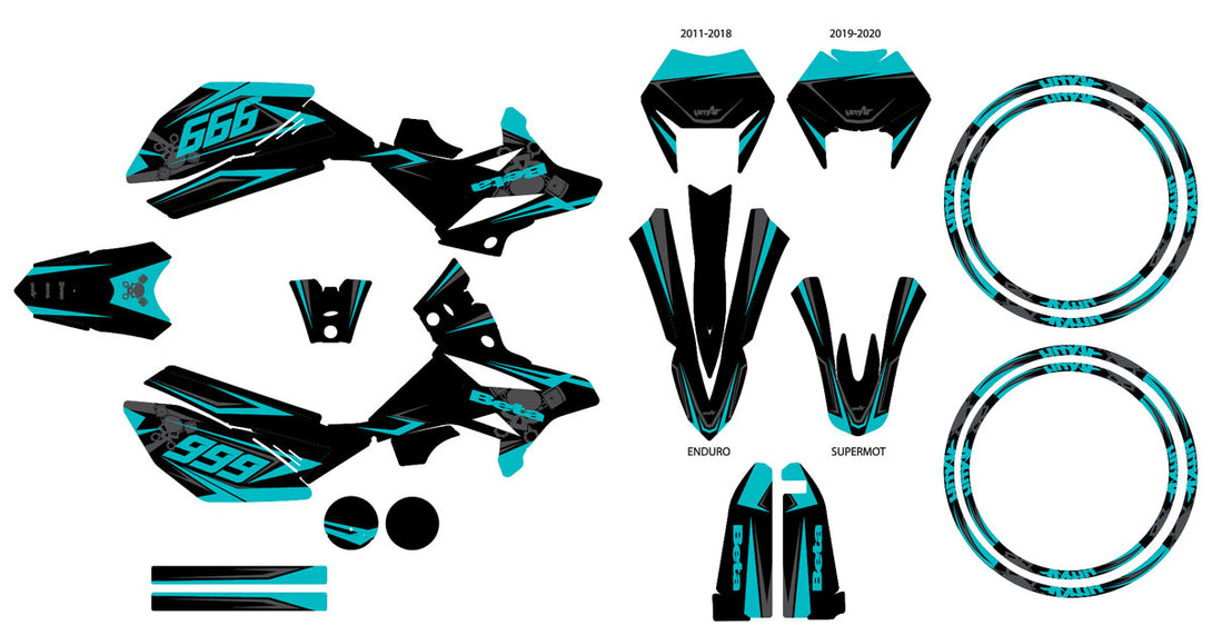 Kit déco Beta RR 50cc Racing 2011-2020 Cold style