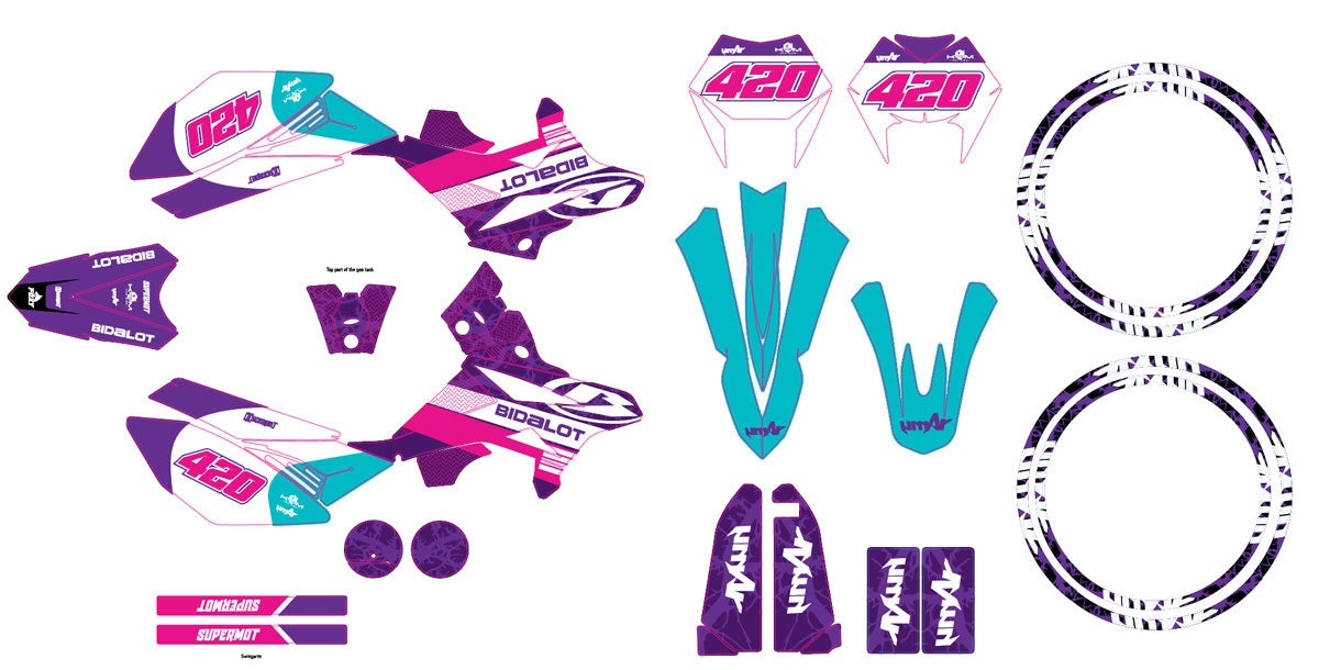 Kit pegatinas Beta RR 50cc Racing 2011-2020 Crew | pegatinas para moto | personalización 50cc | armysctv