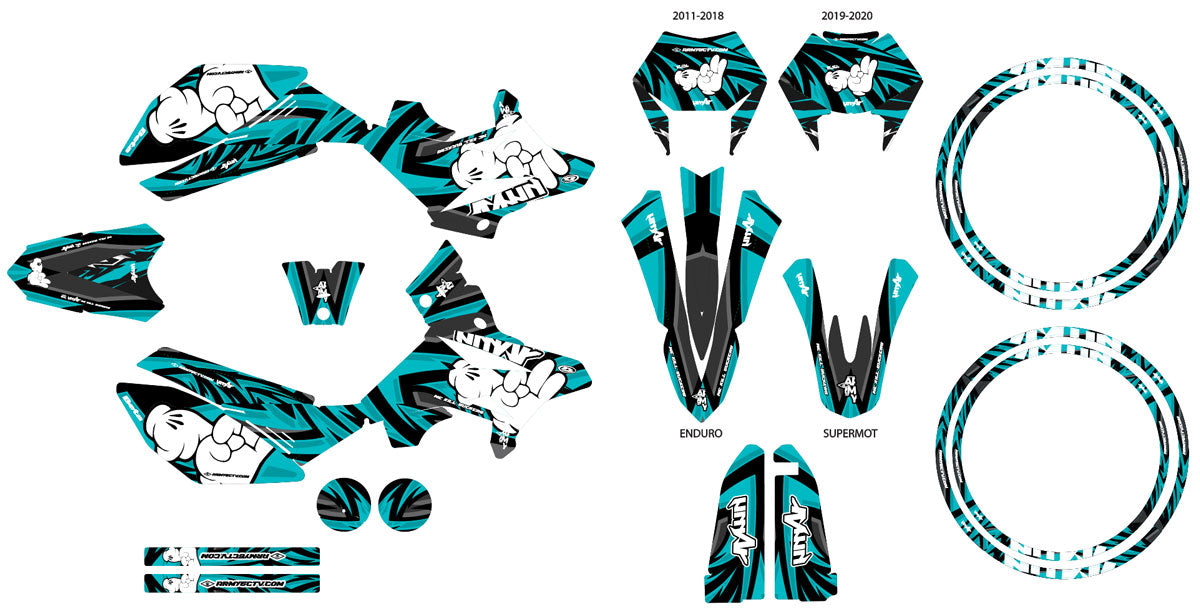 Kit pegatinas Beta RR 50cc Racing 2011-2020 Army Finger | pegatinas para moto | personalización 50cc | armysctv