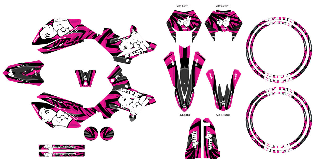 Kit pegatinas Beta RR 50cc Racing 2011-2020 Army Finger | pegatinas para moto | personalización 50cc | armysctv