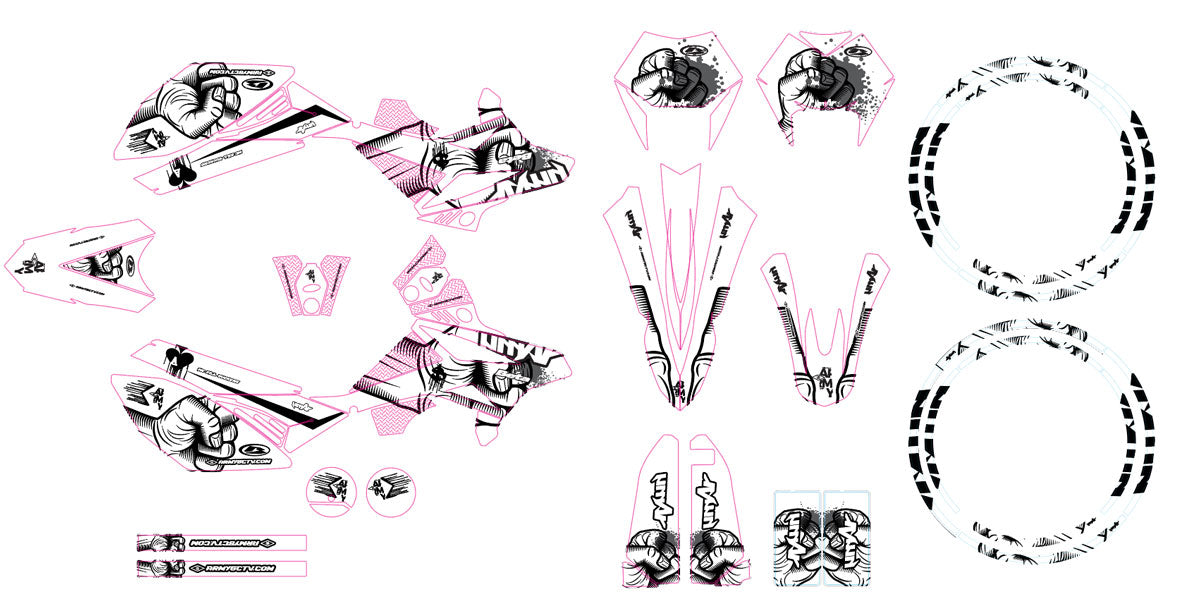 Kit pegatinas Beta RR 50cc Racing 2011-2020 Fist | pegatinas para moto | personalización 50cc | armysctv