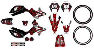 Kit pegatinas Beta RR 50cc Racing 2011-2020 Olas | pegatinas para moto | personalización 50cc | armysctv